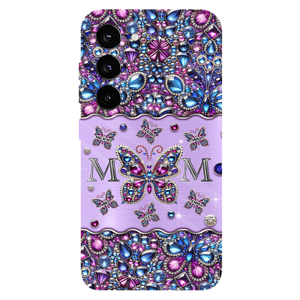 Mom And Children Butterflies - Personalized Mother Full Print Phone Case