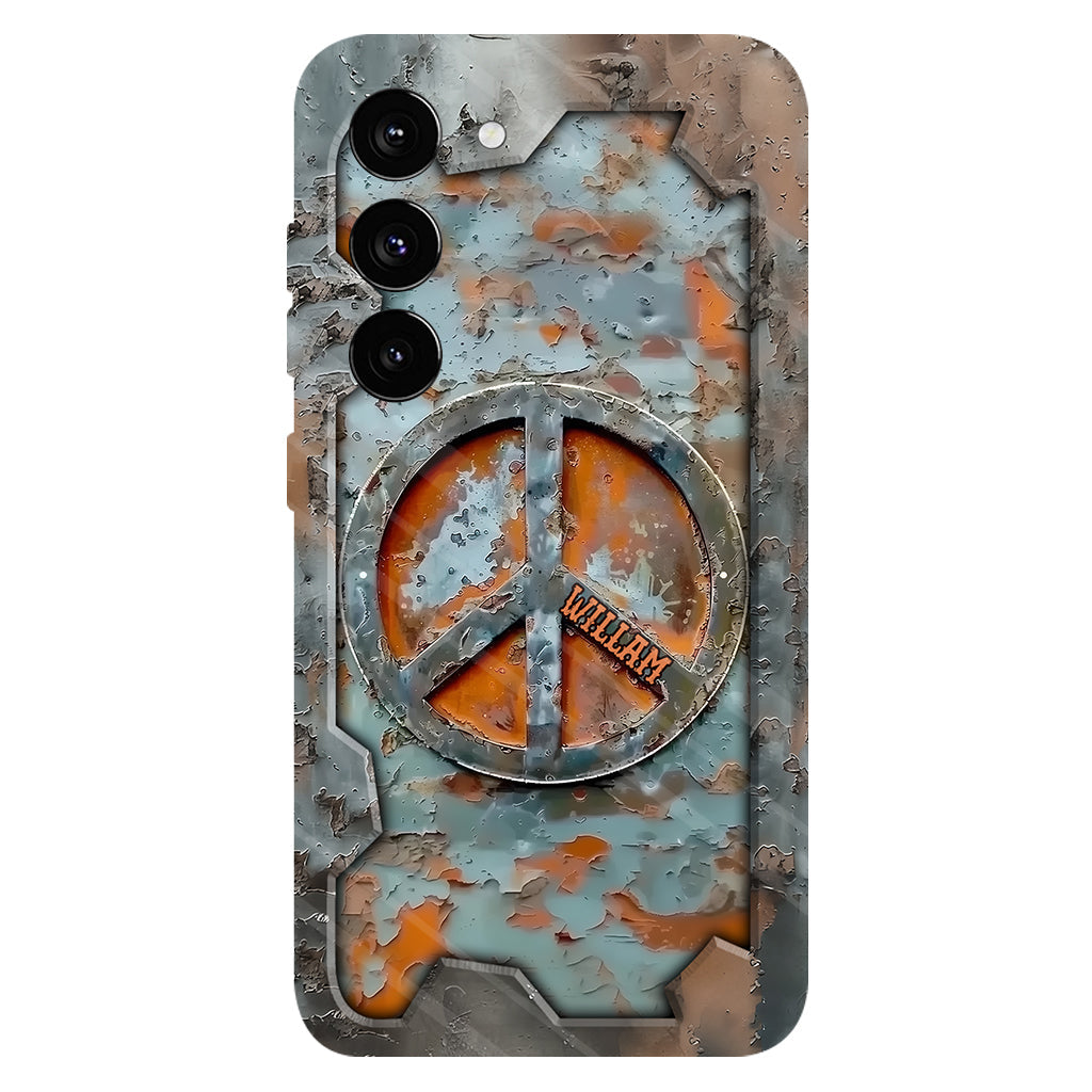 Love Peace - Personalized Hippie Full Print Phone Case