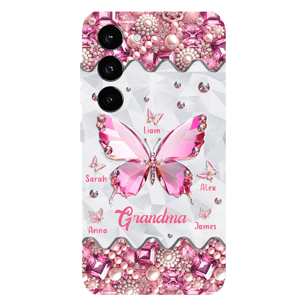 Grandma's Butterflies - Personalized Grandma Full Print Phone Case