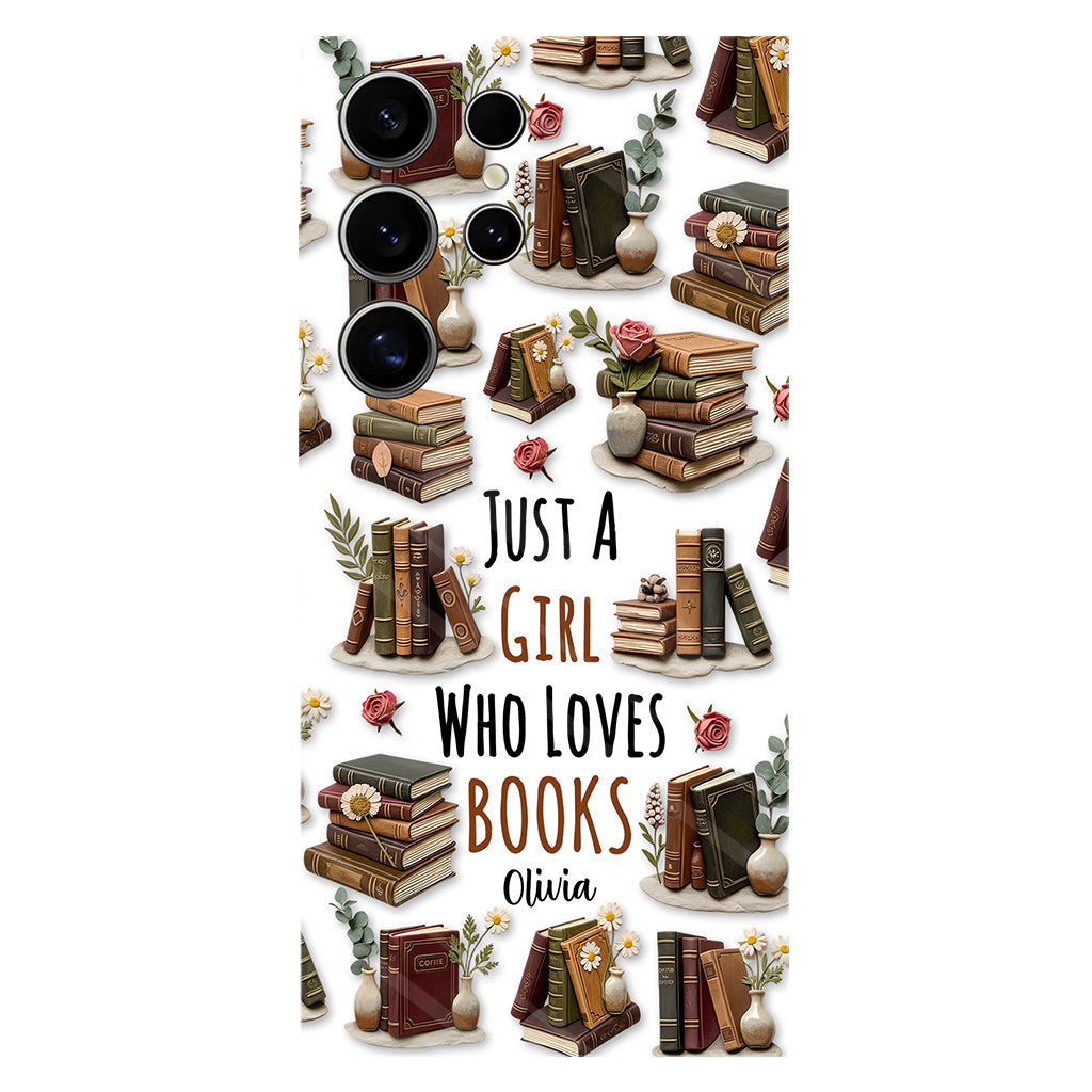 Just A Girl Who Loves Books - Personalized Book Full Print Phone Case