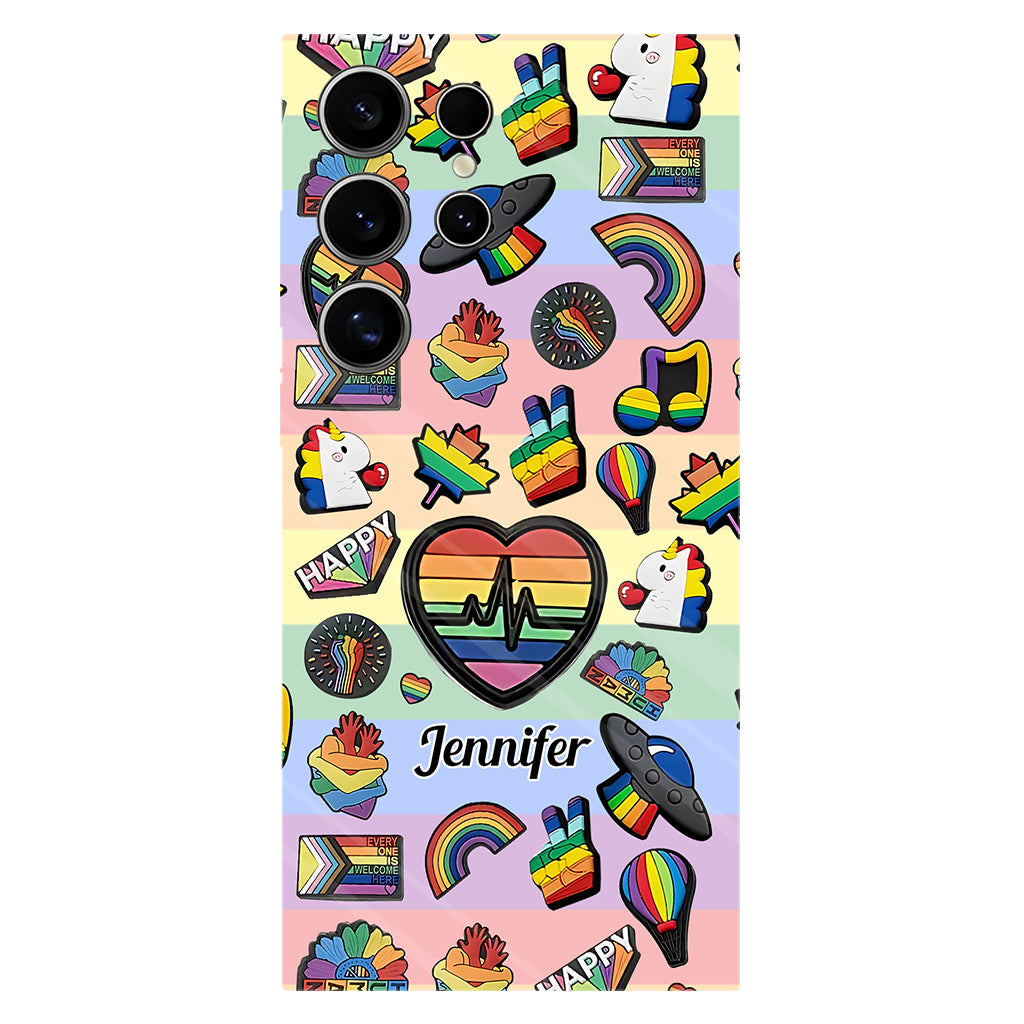 Pride Rainbow - Personalized LGBT Support Full Print Phone Case & Phone Grip