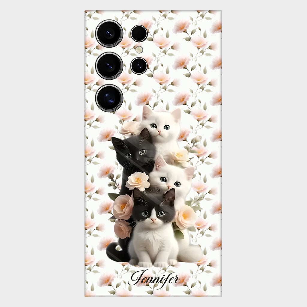 Adorables chatons - Coque de téléphone personnalisée avec motif chat intégral