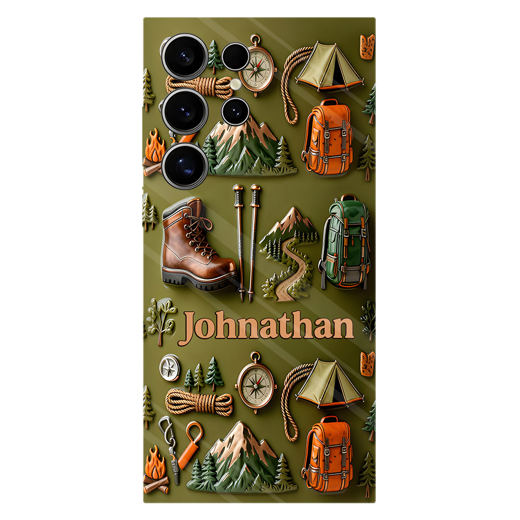 La randonnée me rend heureux - Coque de téléphone personnalisée avec impression intégrale « La randonnée me rend heureux »