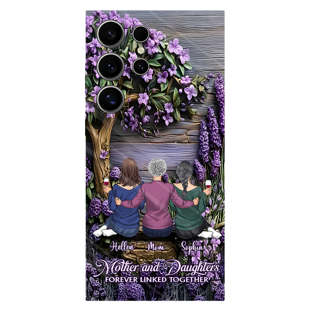 Mother And Daughters Forever Linked Together - Personalized Mother Full Print Phone Case