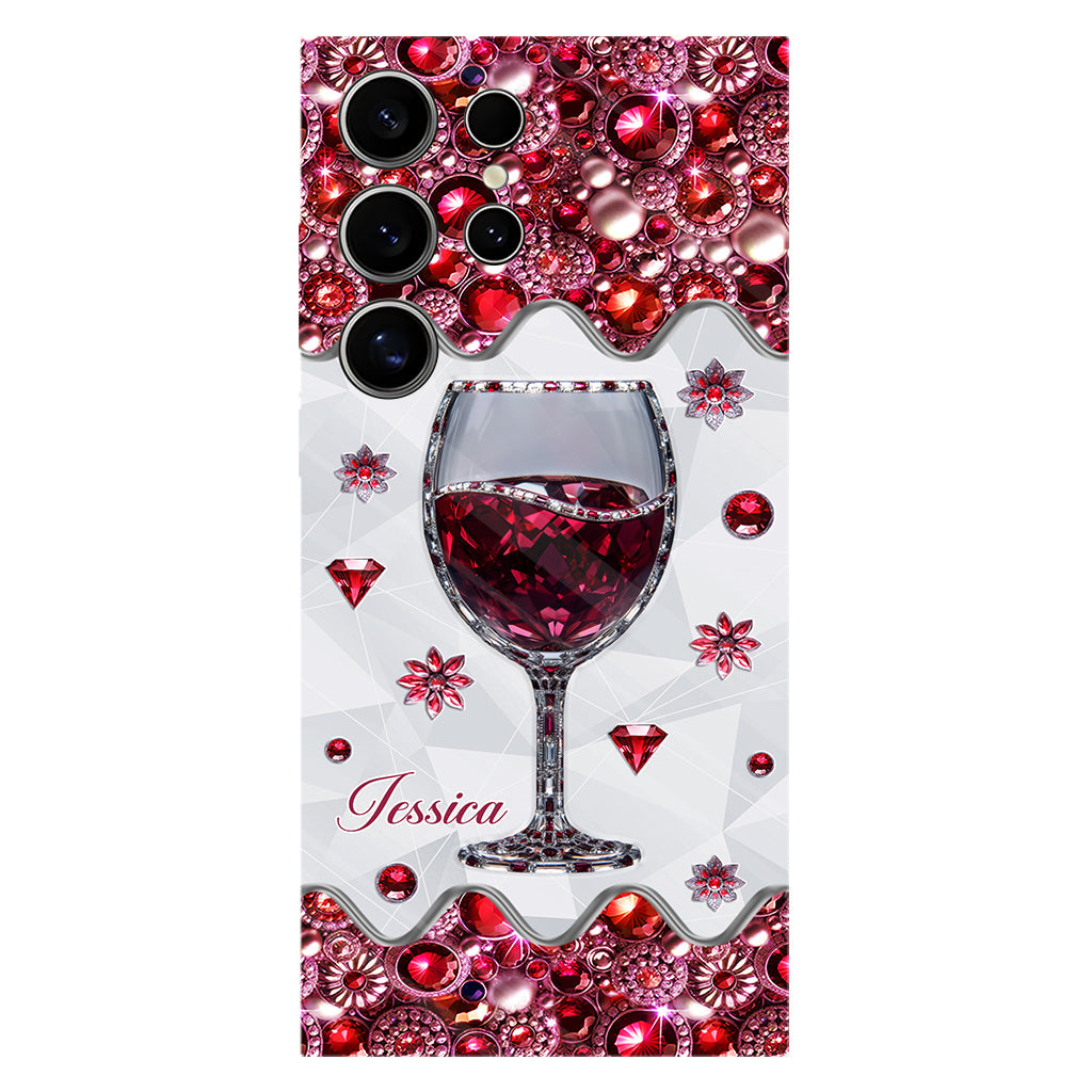 Just A Girl Who Loves Wine - Personalized Wine Full Print Phone Case