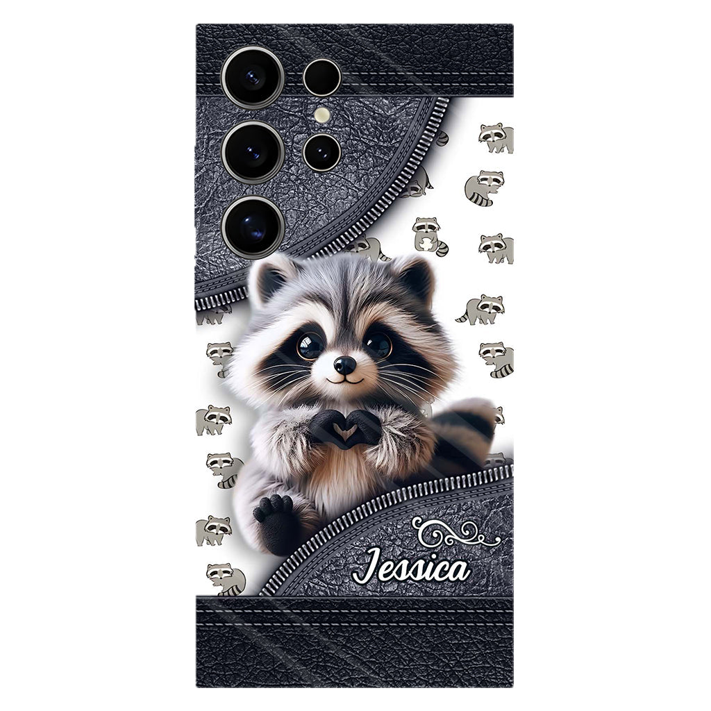 Adorable raton laveur - Coque de téléphone personnalisée avec motif raton laveur intégral