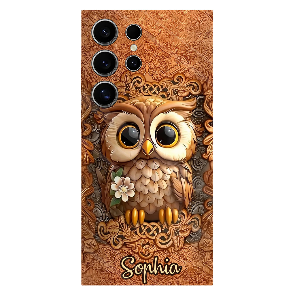 Magnifique hibou - Coque de téléphone personnalisée avec motif hibou intégral