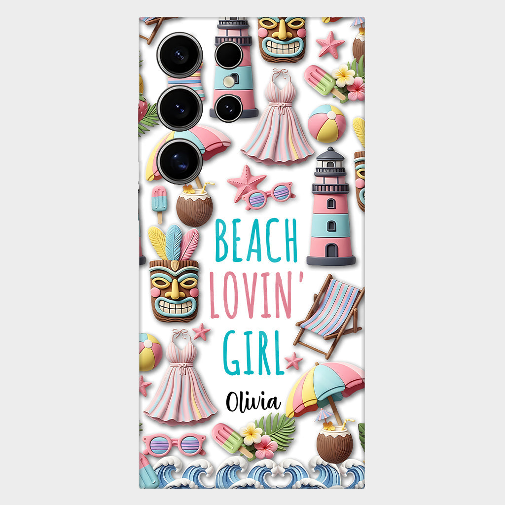 Beach Lovin' Girl - Personalized Sea Lover Full Print Phone Case