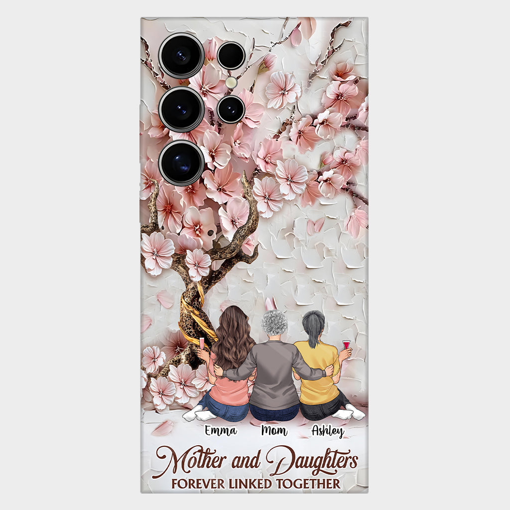 Mother And Daughters Forever Linked Together - Personalized Mother Full Print Phone Case