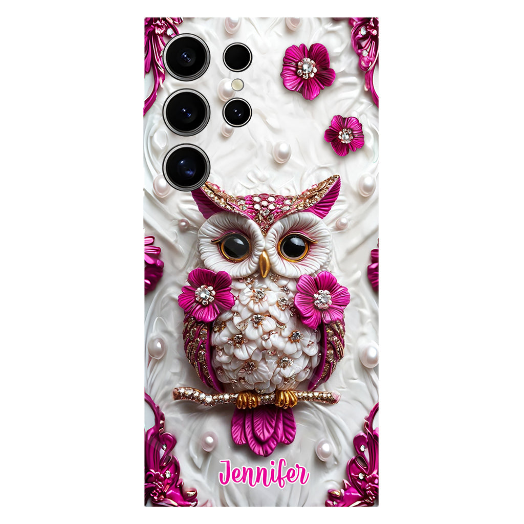 Magnifique hibou - Coque de téléphone personnalisée avec motif hibou intégral