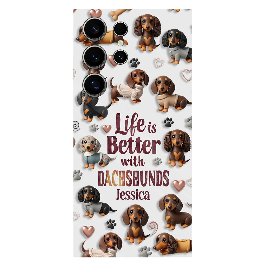 Juste une fille qui aime les chiens - Coque de téléphone personnalisée avec impression intégrale de chien