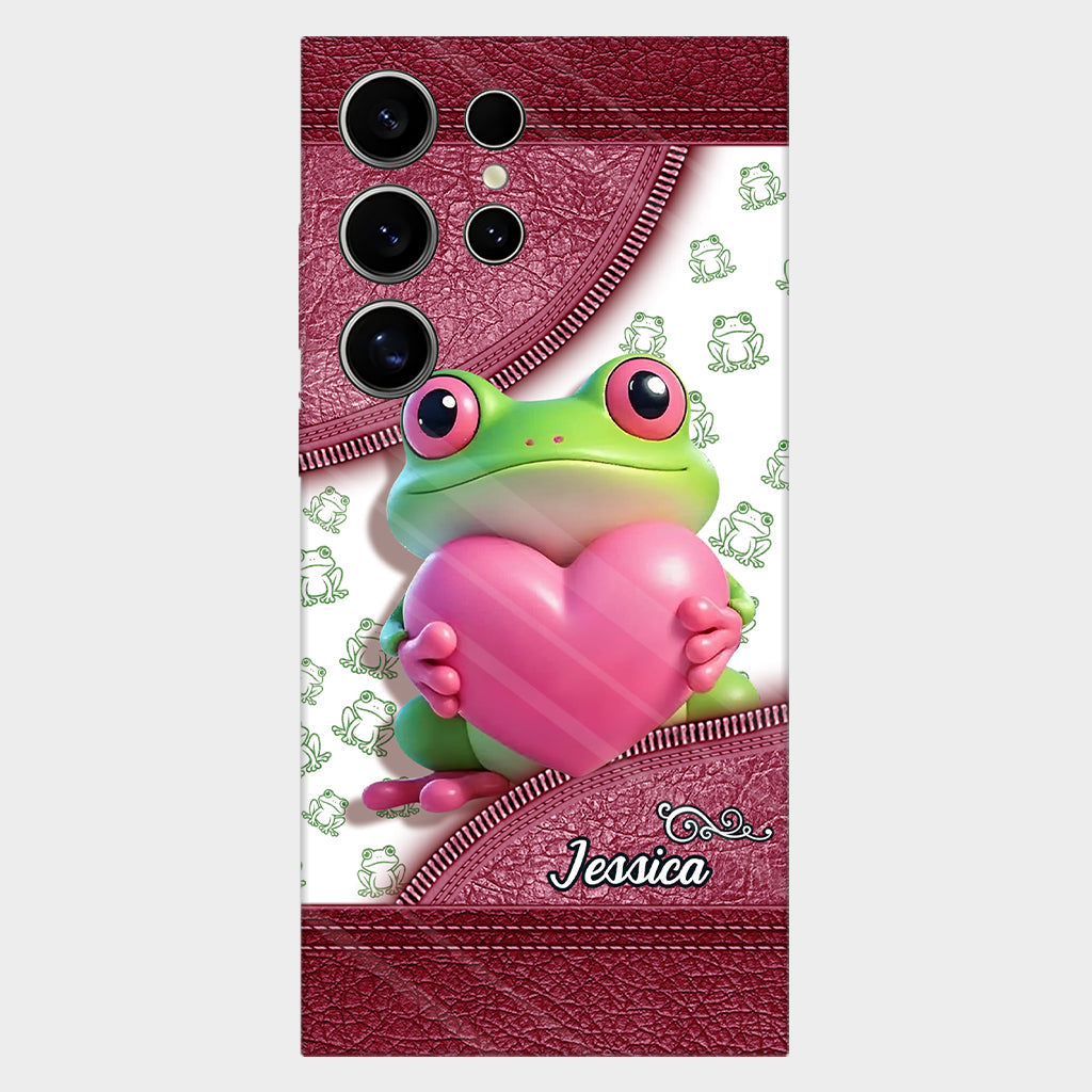 Coque de téléphone personnalisée Love Frog avec motif grenouille