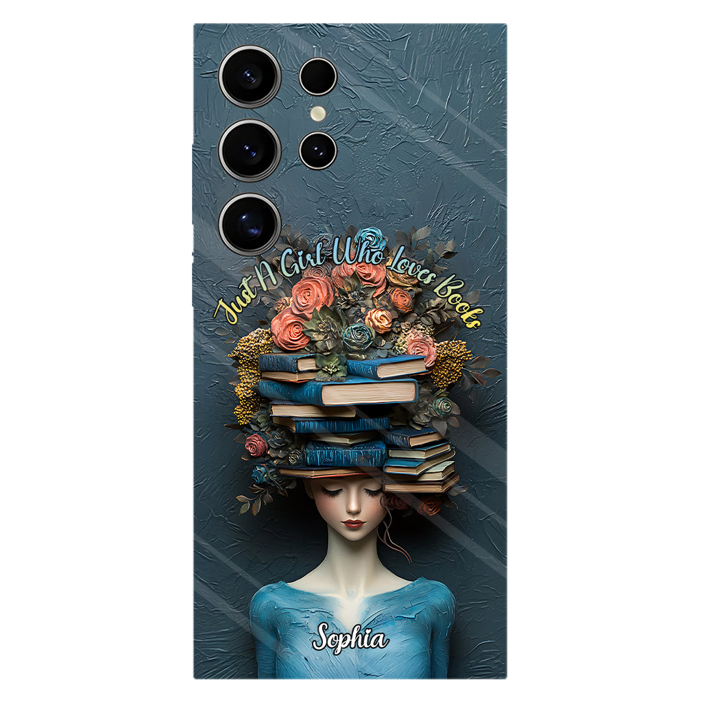 Une fille qui aime les livres - Coque de téléphone personnalisée avec impression intégrale d'un livre