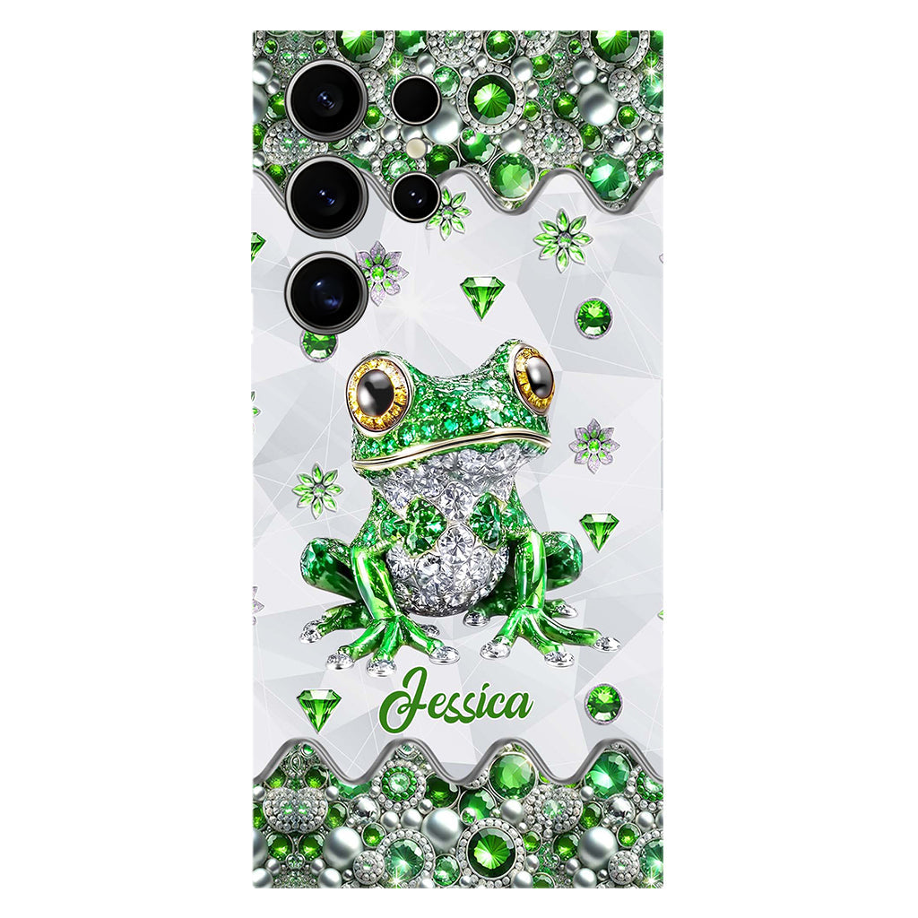 Une fille qui adore les grenouilles - Coque de téléphone personnalisée avec motif grenouille