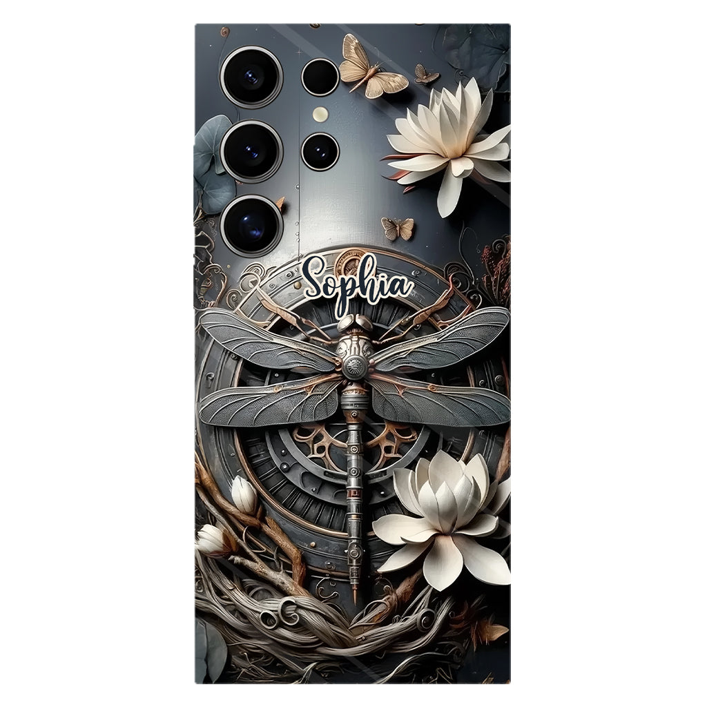 Black Dragonfly - Personalized Dragonfly Full Print Phone Case