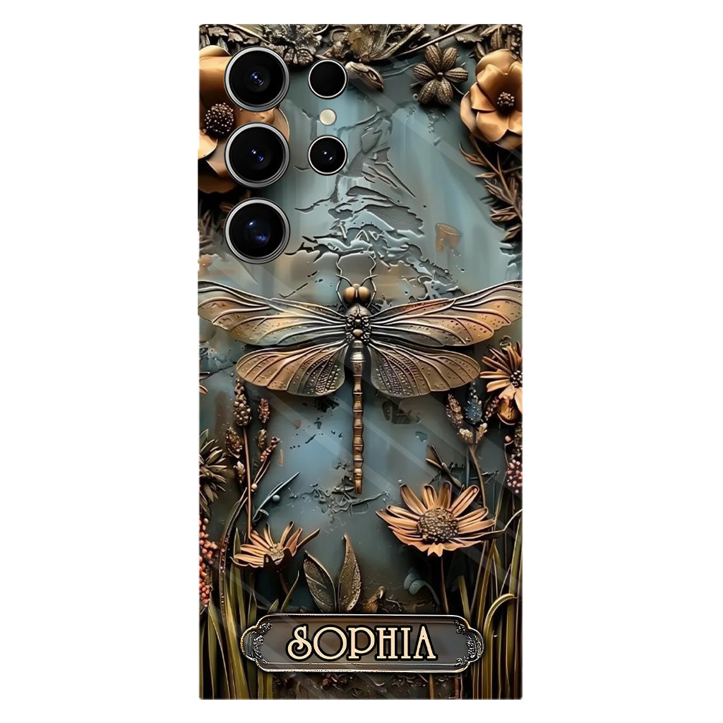 Magnifique libellule, papillon, colibri - Coque de téléphone personnalisée avec impression intégrale sur le thème du jardinage