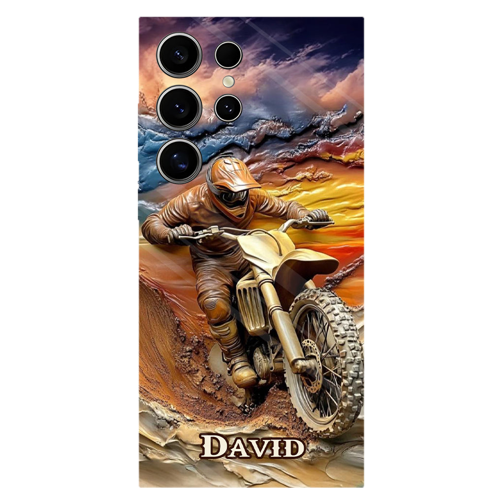 Born To Ride - Personalized Dirt Bike Full Print Phone Case