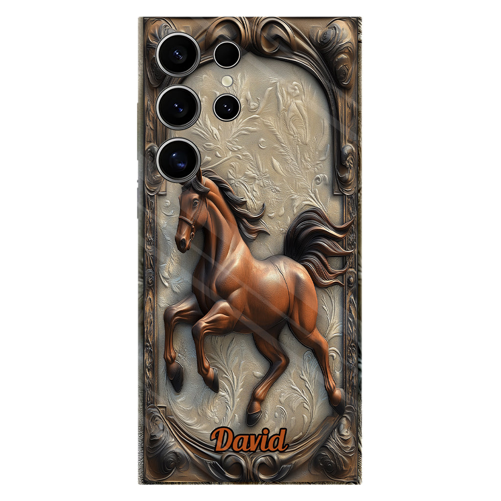 Coque de téléphone personnalisée Love Horse avec motif cheval intégral