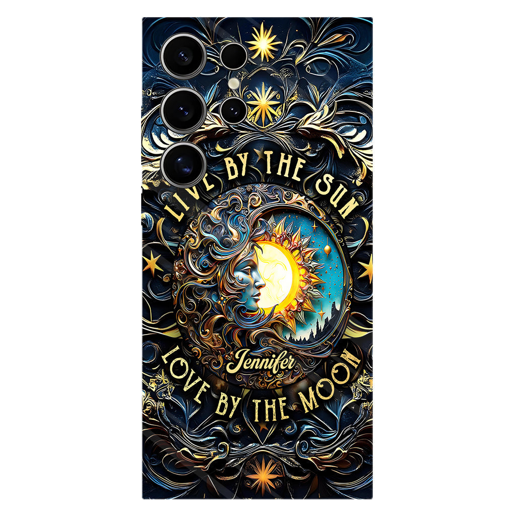 Live By The Sun Love By The Moon - Personalized Hippie Full Print Phone Case