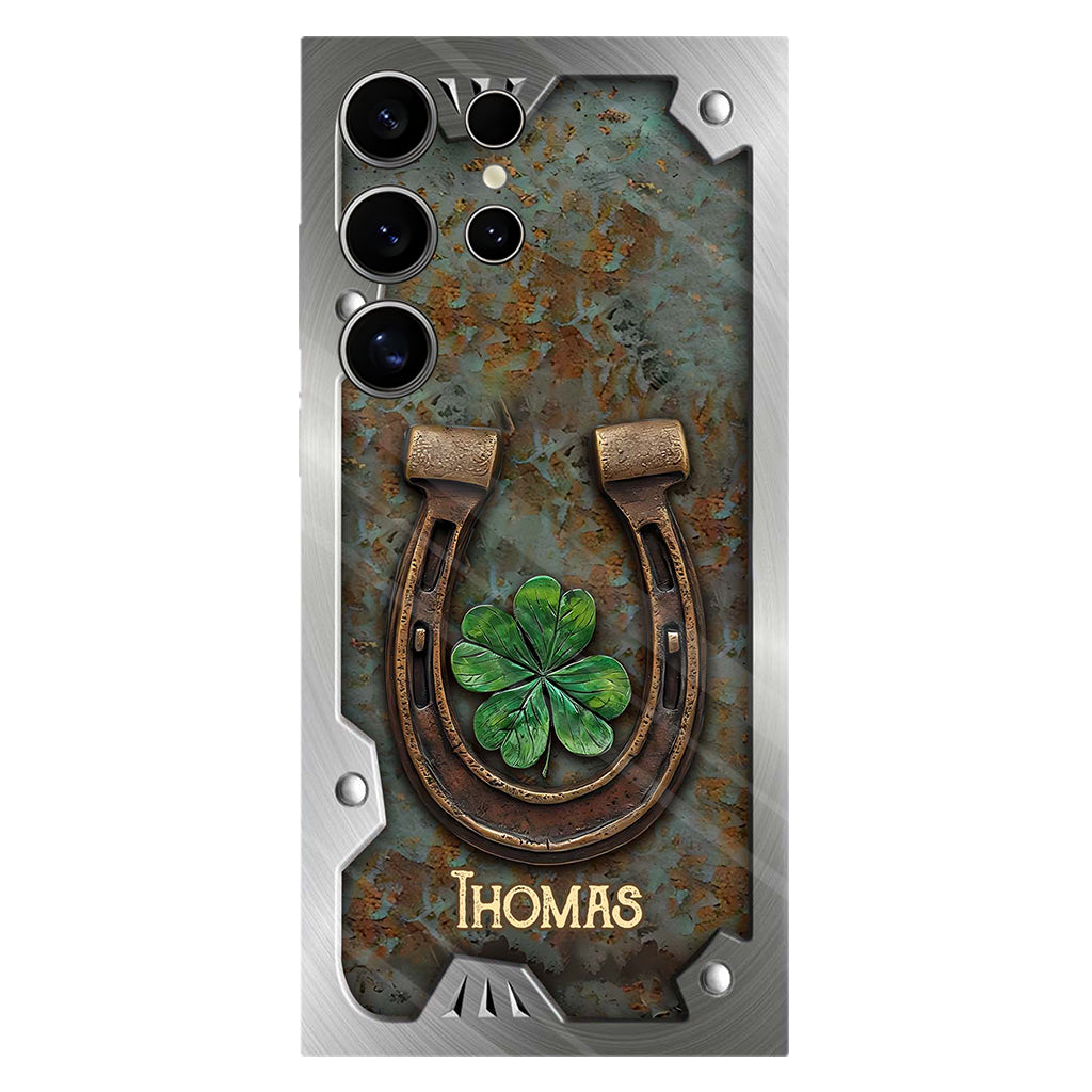 Lucky Horseshoe Shamrock - Personalized Horse Full Print Phone Case