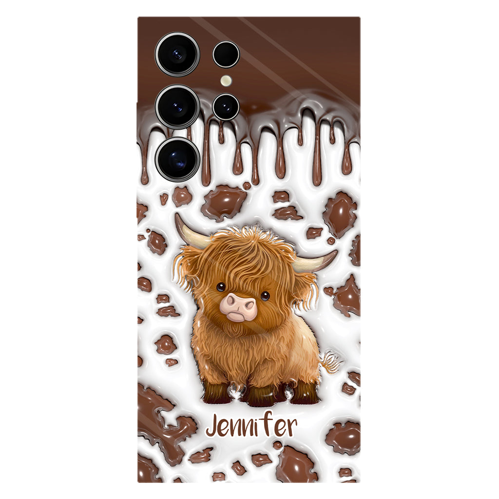 Juste une fille qui aime les vaches des Highlands - Coque de téléphone personnalisée avec impression intégrale