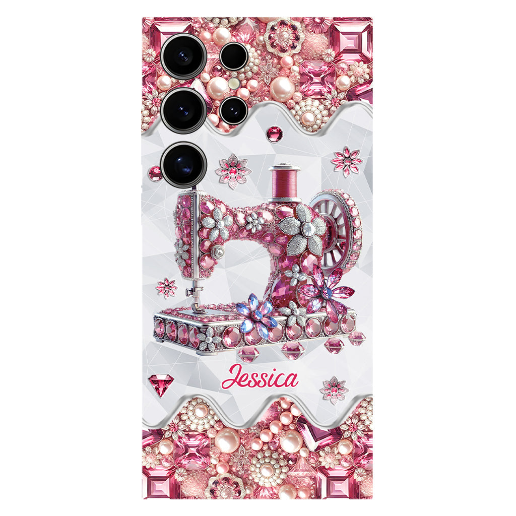Coque de téléphone personnalisée « Juste une fille qui aime coudre » avec impression intégrale