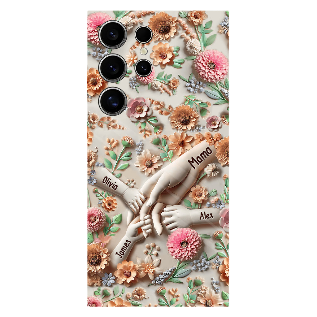 Tiens-nous la main - Coque de téléphone personnalisée avec impression intégrale pour maman