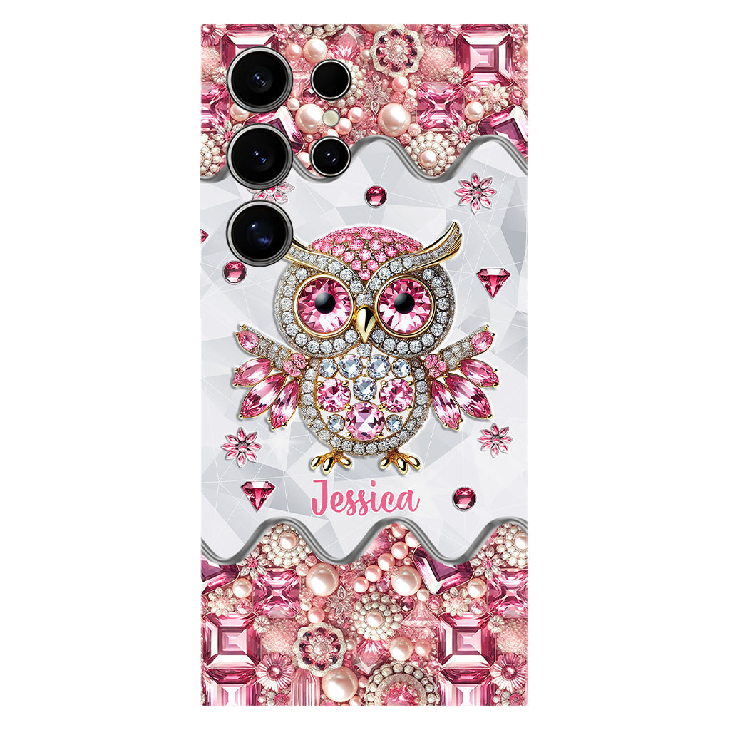 Juste une fille qui aime les hiboux - Coque de téléphone personnalisée avec motif hibou