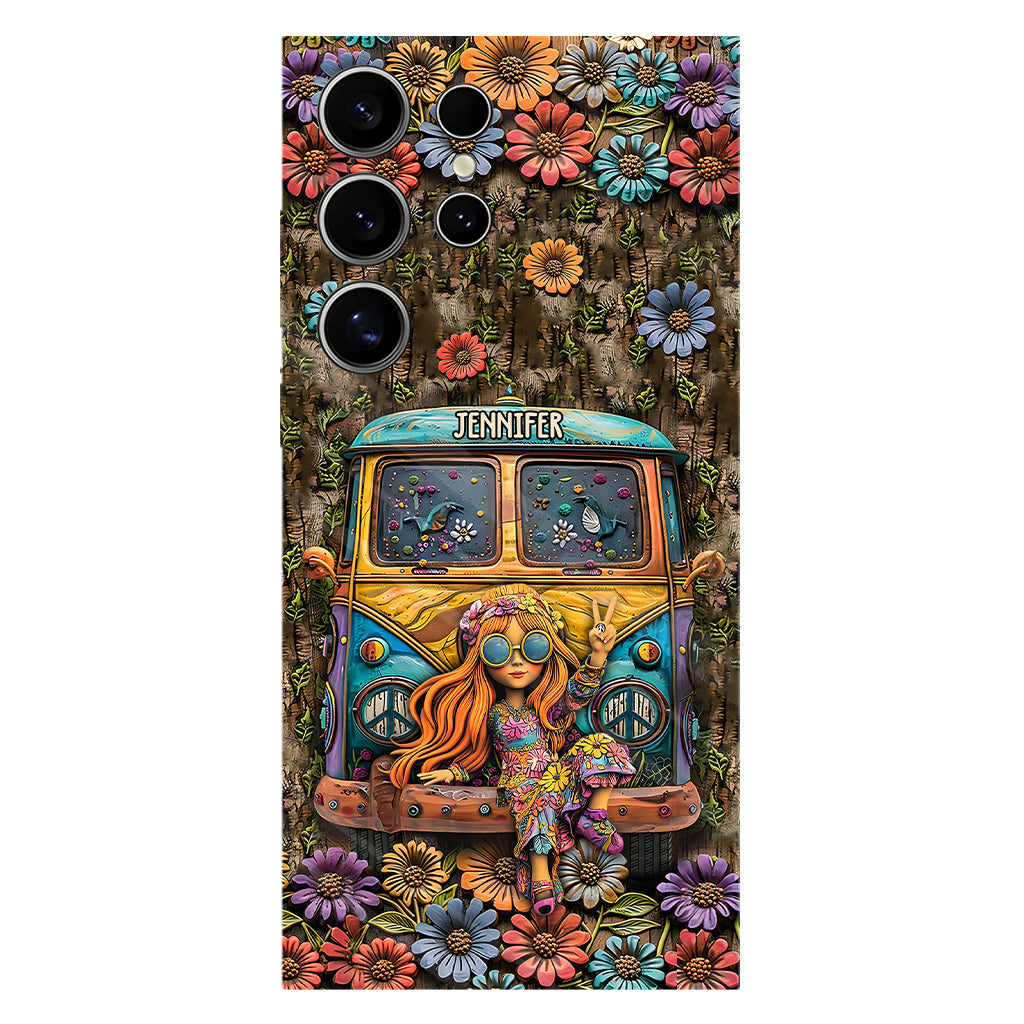 Coque de téléphone personnalisée Cute Caravan - Hippie avec imprimé intégral