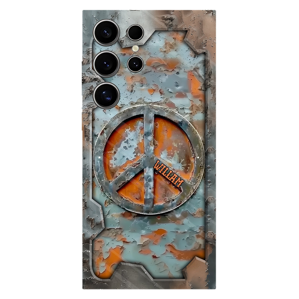 Love Peace - Personalized Hippie Full Print Phone Case