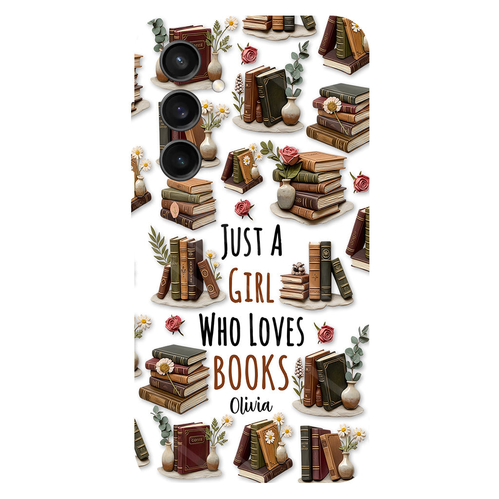 Just A Girl Who Loves Books - Personalized Book Full Print Phone Case