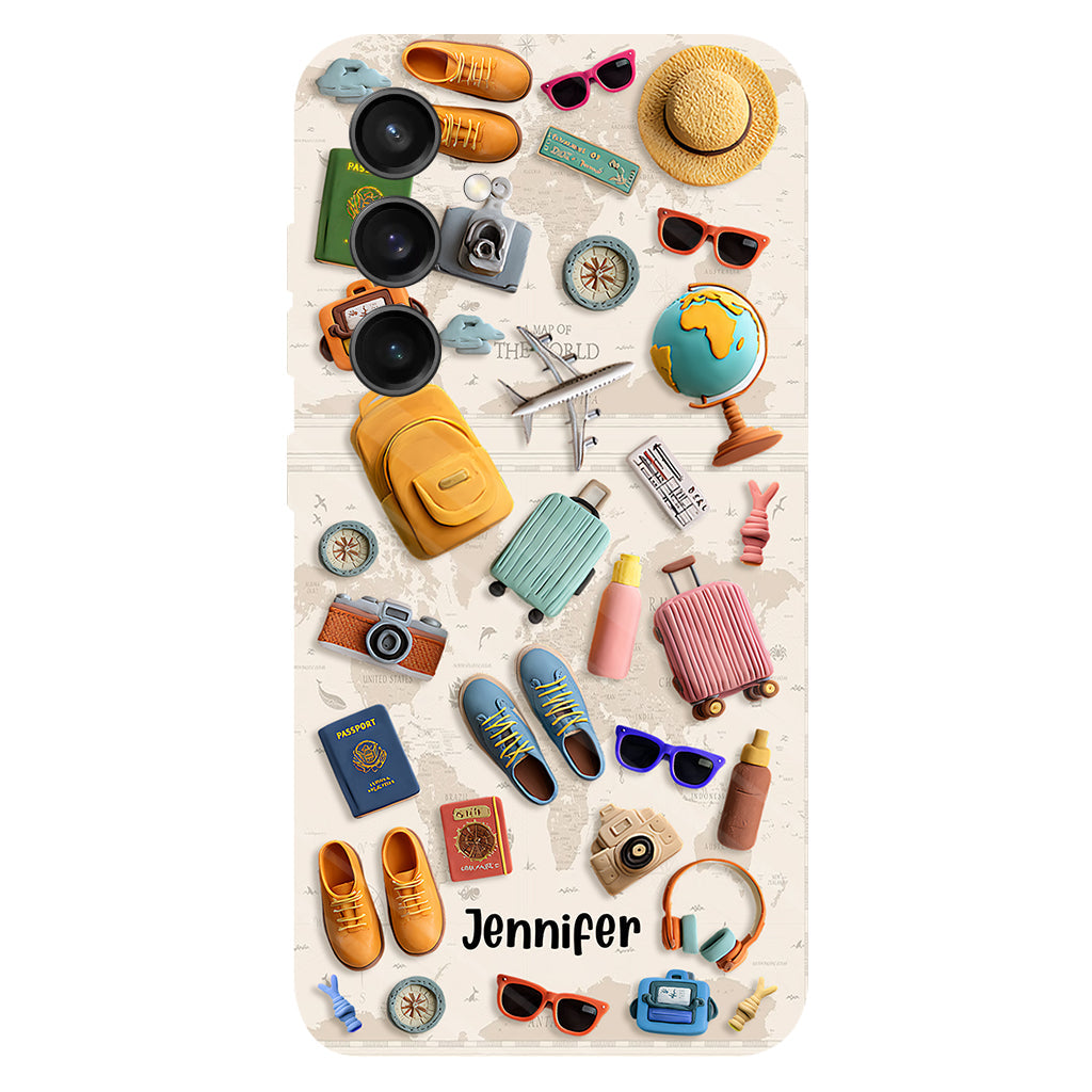 Just A Girl Who Loves Traveling - Personalized Travelling Full Print Phone Case