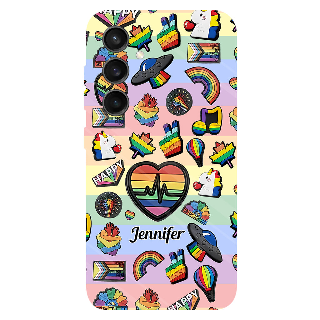 Pride Rainbow - Personalized LGBT Support Full Print Phone Case & Phone Grip