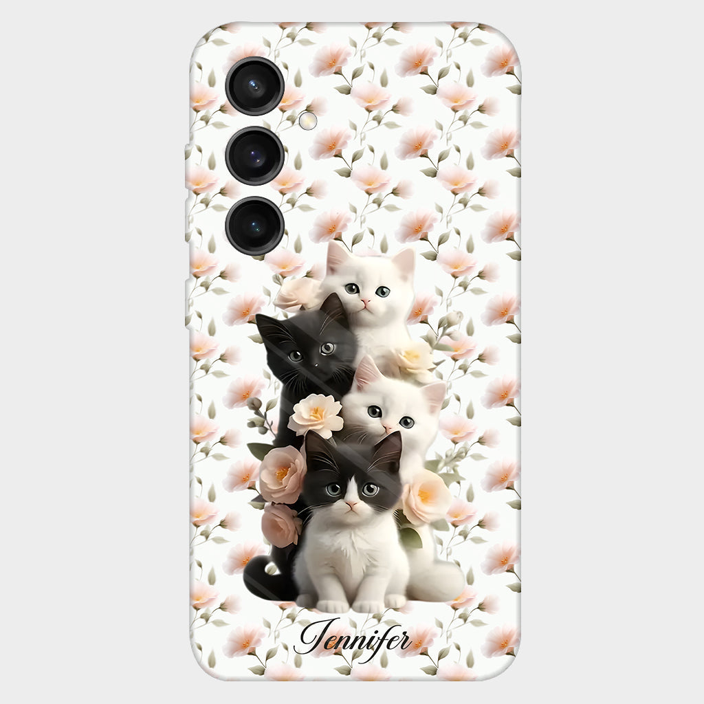 Adorables chatons - Coque de téléphone personnalisée avec motif chat intégral