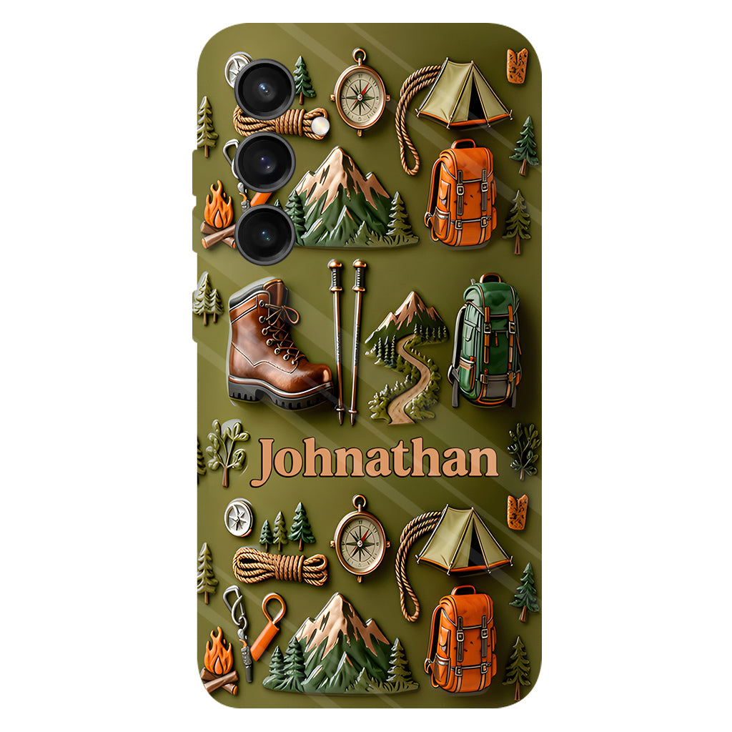 La randonnée me rend heureux - Coque de téléphone personnalisée avec impression intégrale « La randonnée me rend heureux »