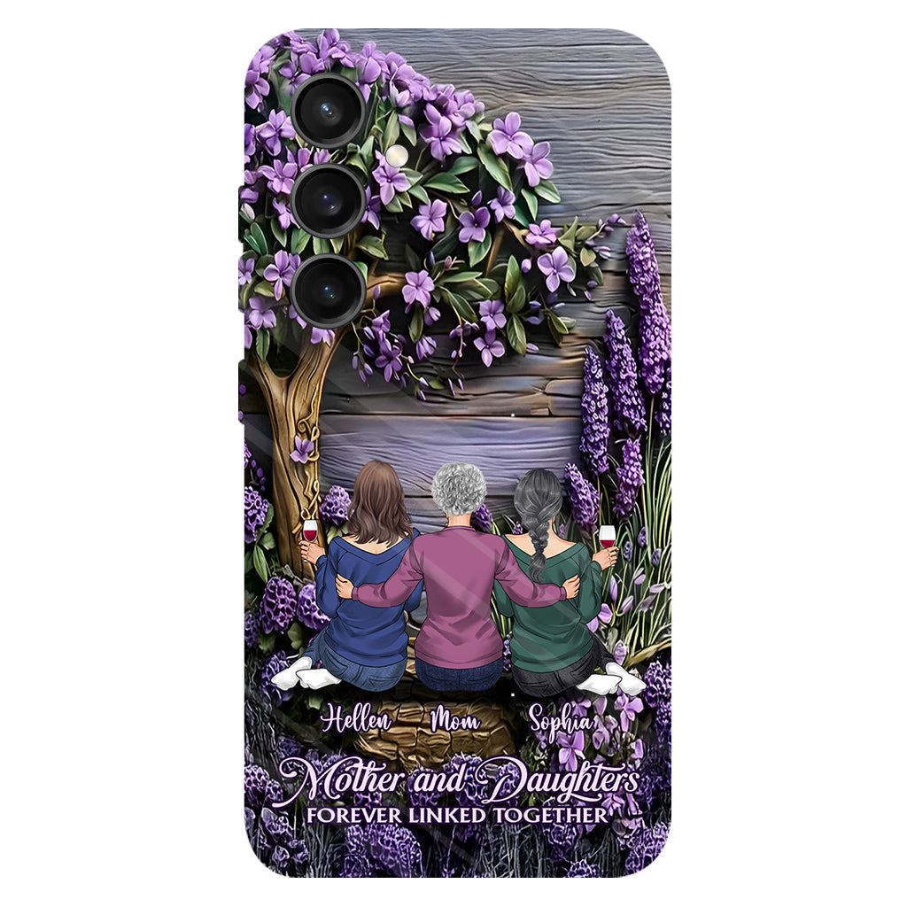 Mother And Daughters Forever Linked Together - Personalized Mother Full Print Phone Case