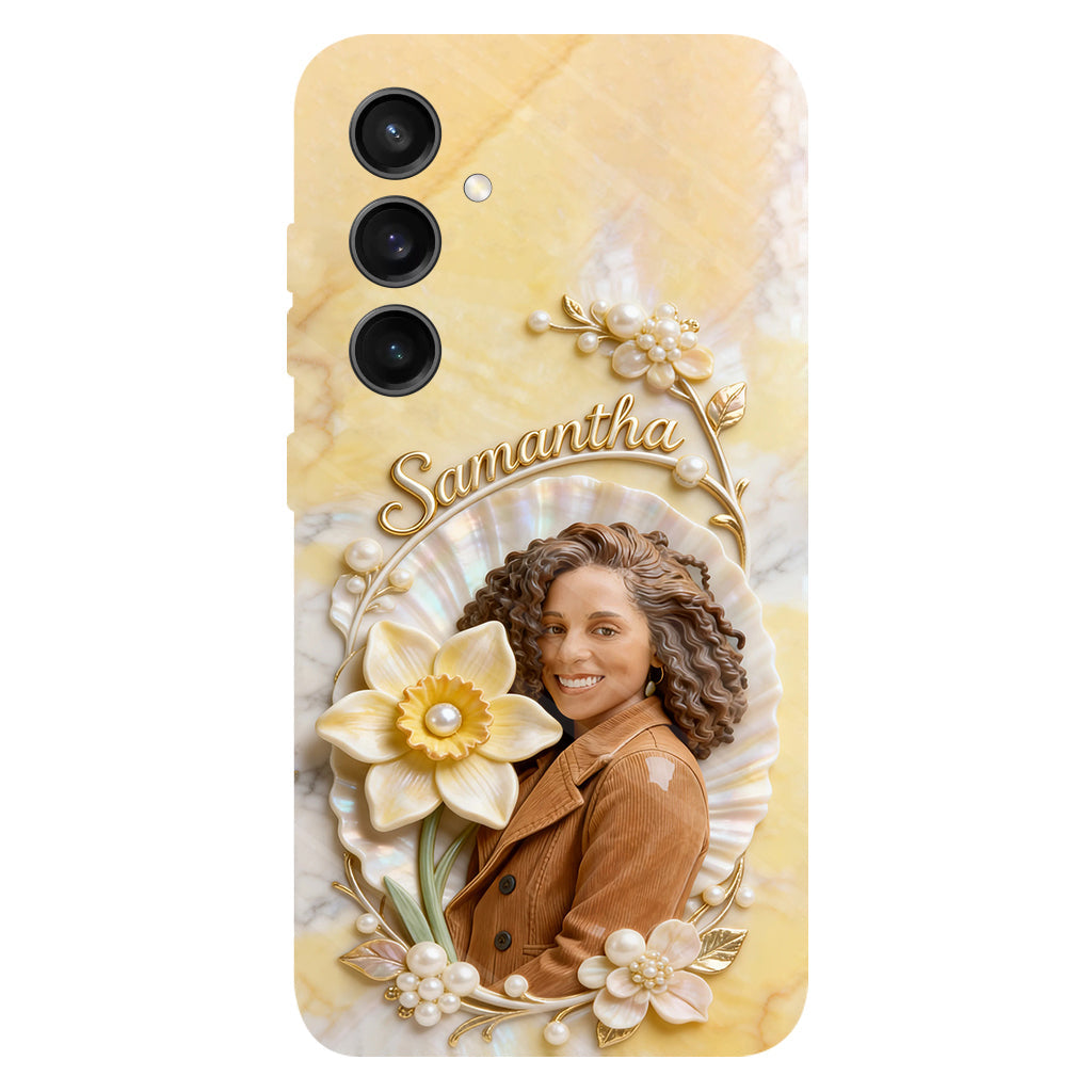 Custom Any Photo Birthmonth Flower - Personalized Self Love Full Print Phone Case