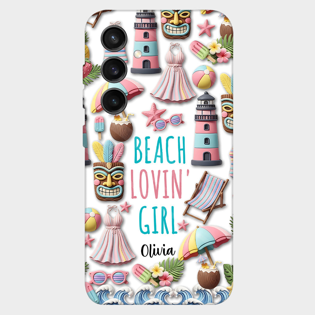Beach Lovin' Girl - Personalized Sea Lover Full Print Phone Case
