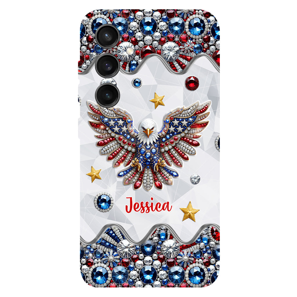 Patriotic Eagle - Personalized Bald Eagle Full Print Phone Case