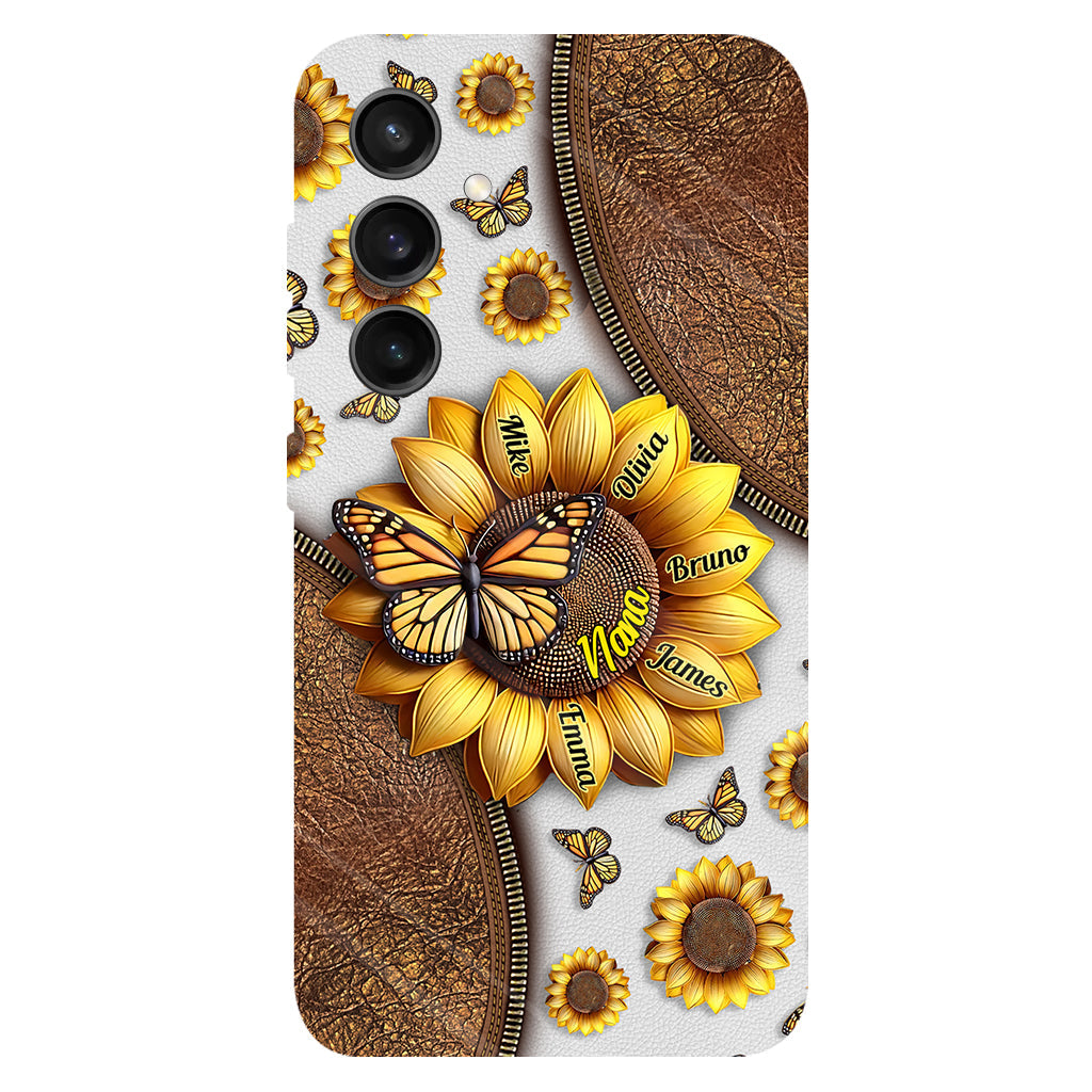 Sunflower Gift For Grandma Mom - Personalized Grandma Full Print Phone Case