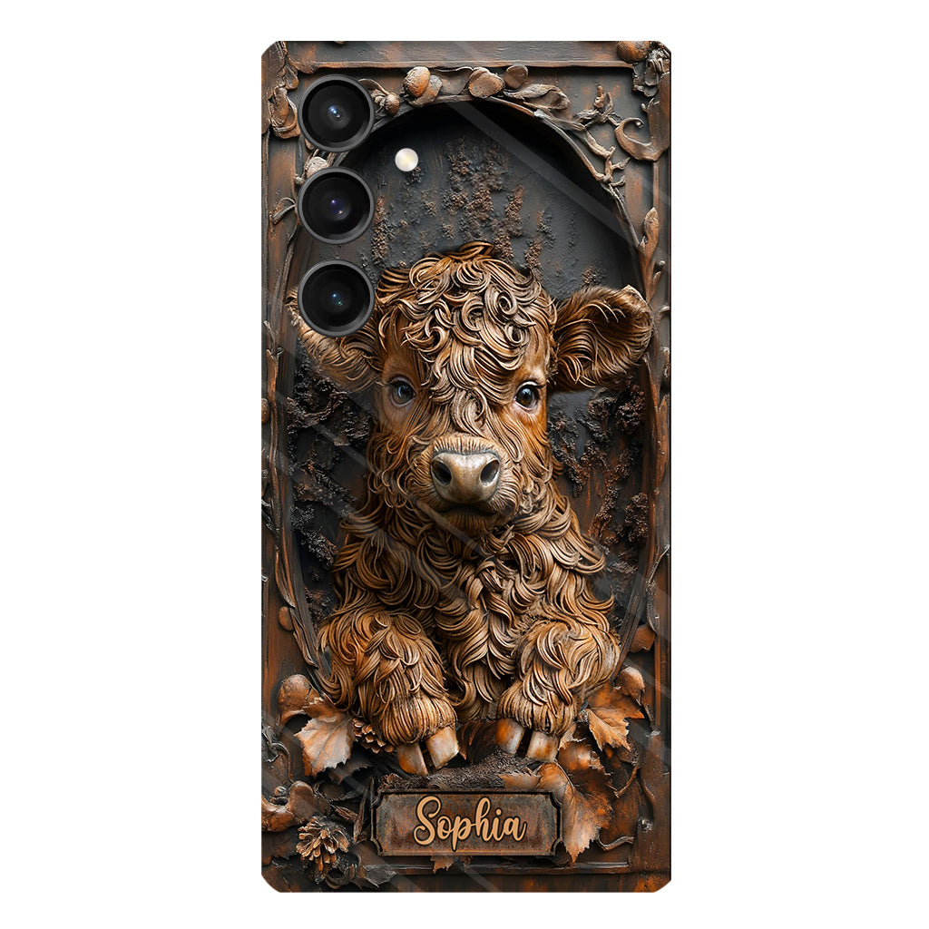 Coque de téléphone personnalisée avec imprimé intégral « Bébé vache »