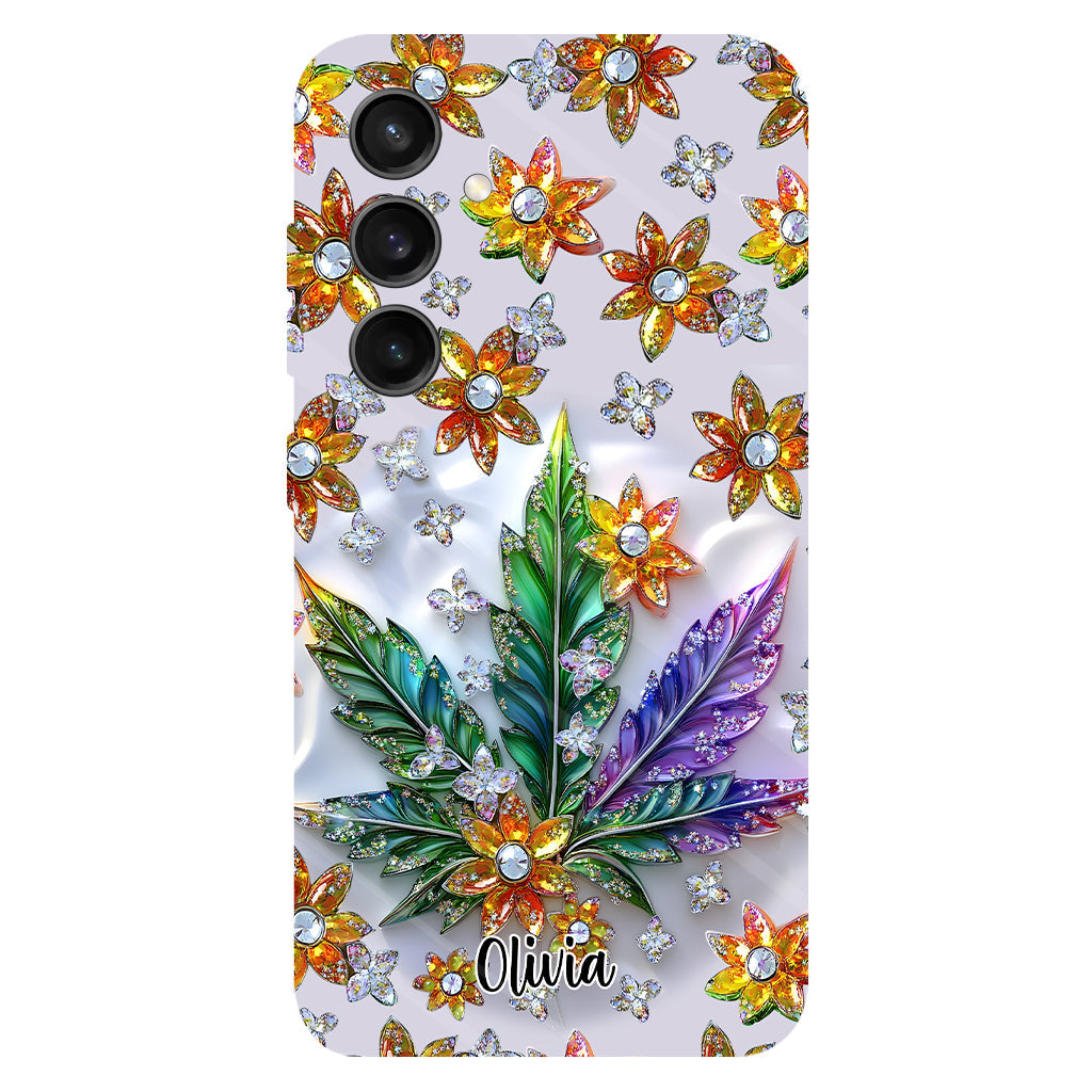 Belle feuille - Coque de téléphone personnalisée avec motif cannabis