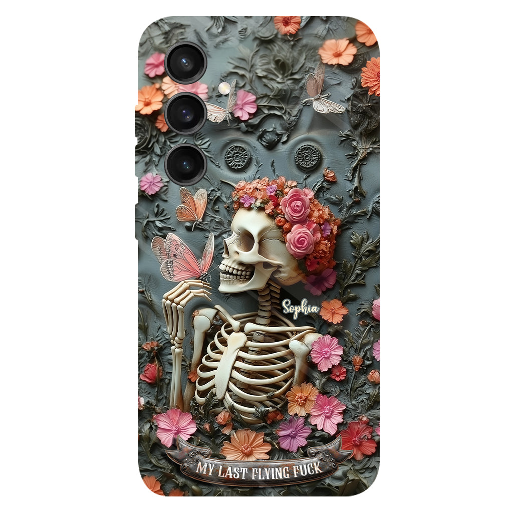 My Last Flying F*ck - Personalized Skull Full Print Phone Case