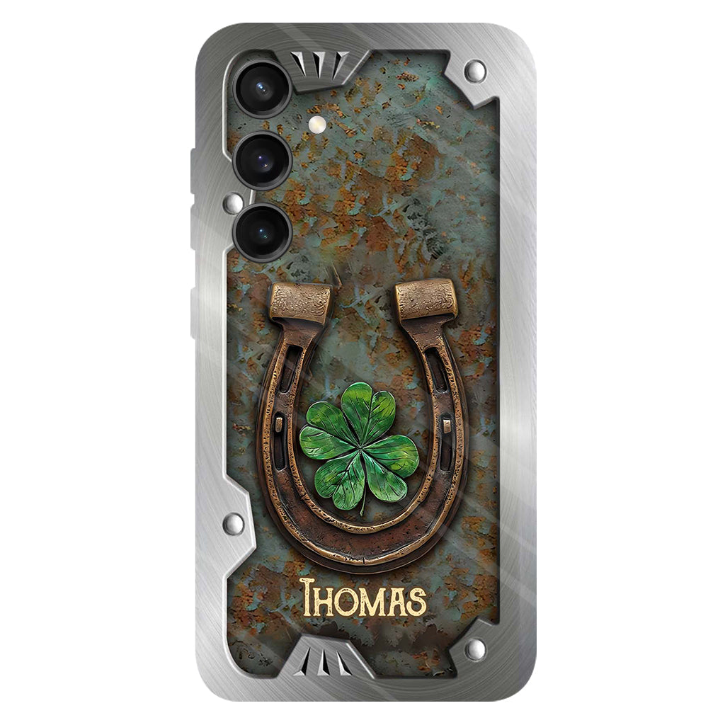 Lucky Horseshoe Shamrock - Personalized Horse Full Print Phone Case