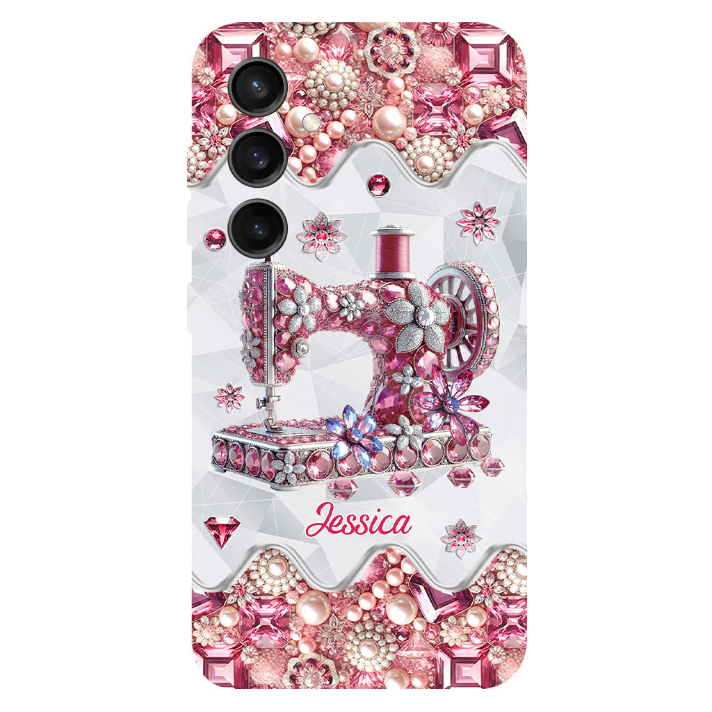 Coque de téléphone personnalisée « Juste une fille qui aime coudre » avec impression intégrale