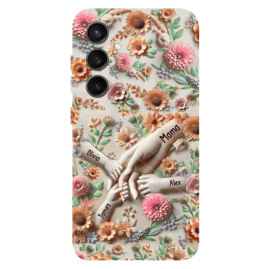 Tiens-nous la main - Coque de téléphone personnalisée avec impression intégrale pour maman
