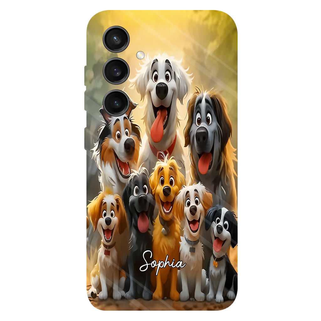 Juste une fille qui aime les chiens - Coque de téléphone personnalisée avec impression intégrale de chien
