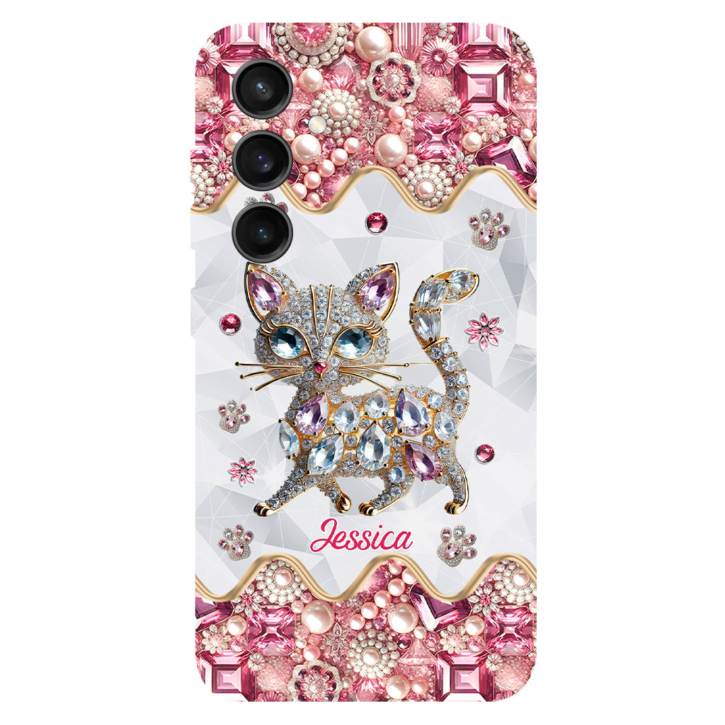 Juste une fille qui aime les chats - Coque de téléphone personnalisée avec impression intégrale de chat