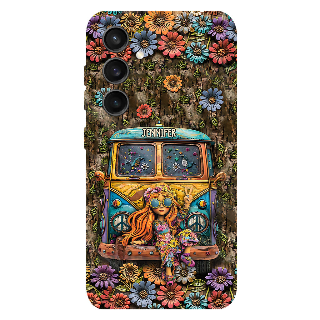 Coque de téléphone personnalisée Cute Caravan - Hippie avec imprimé intégral