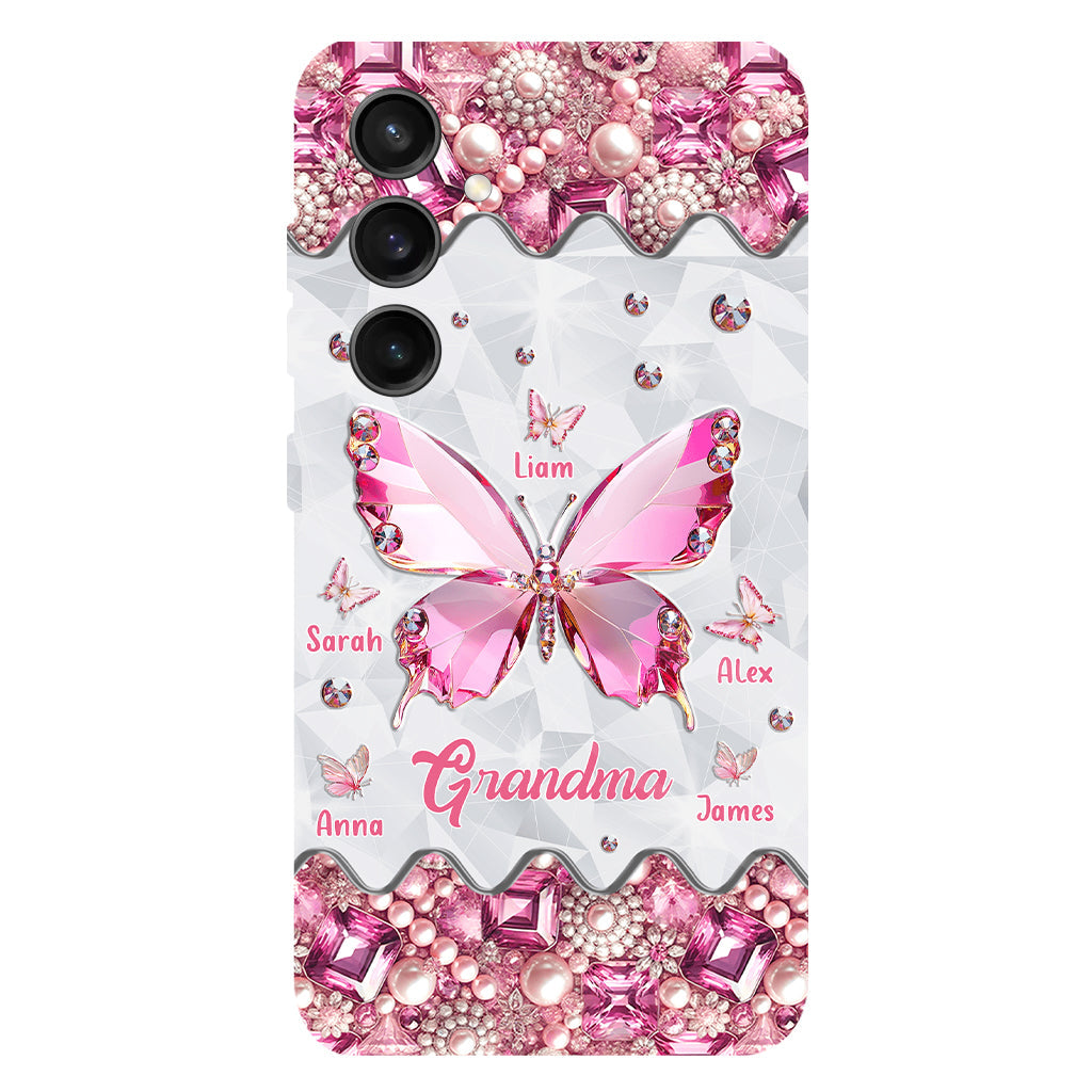 Grandma's Butterflies - Personalized Grandma Full Print Phone Case